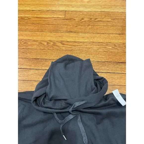Old Navy Active Gray Pullover Hoodie Sweatshirt Size Medium Neck Warmer NWT - Picture 3 of 7